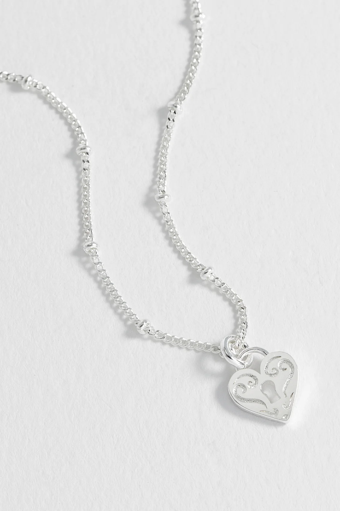 Engraved Heart Padlock Necklace - Image 4