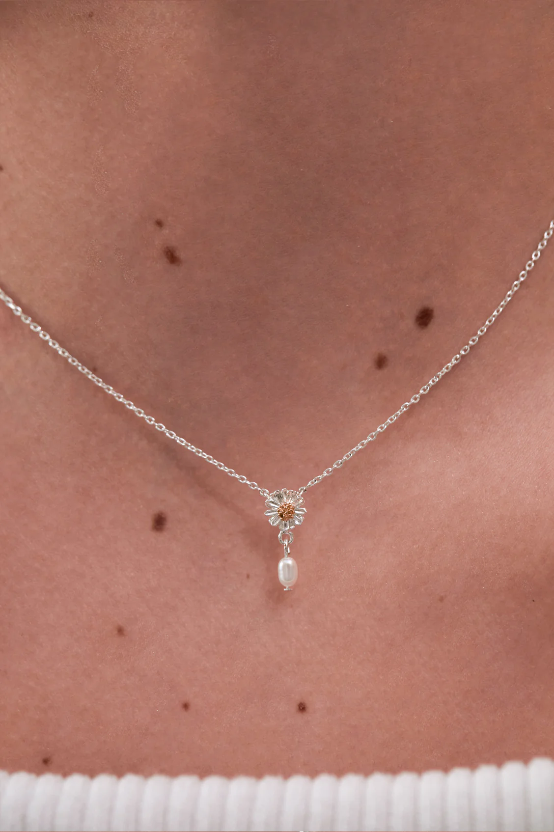 Wildflower Pearl Drop Necklace - Image 2