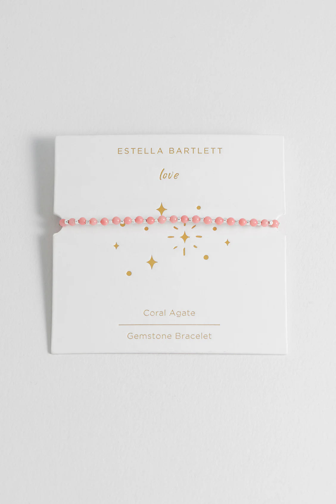 Wellness Coral Agate Gemstone Amelia Bracelet