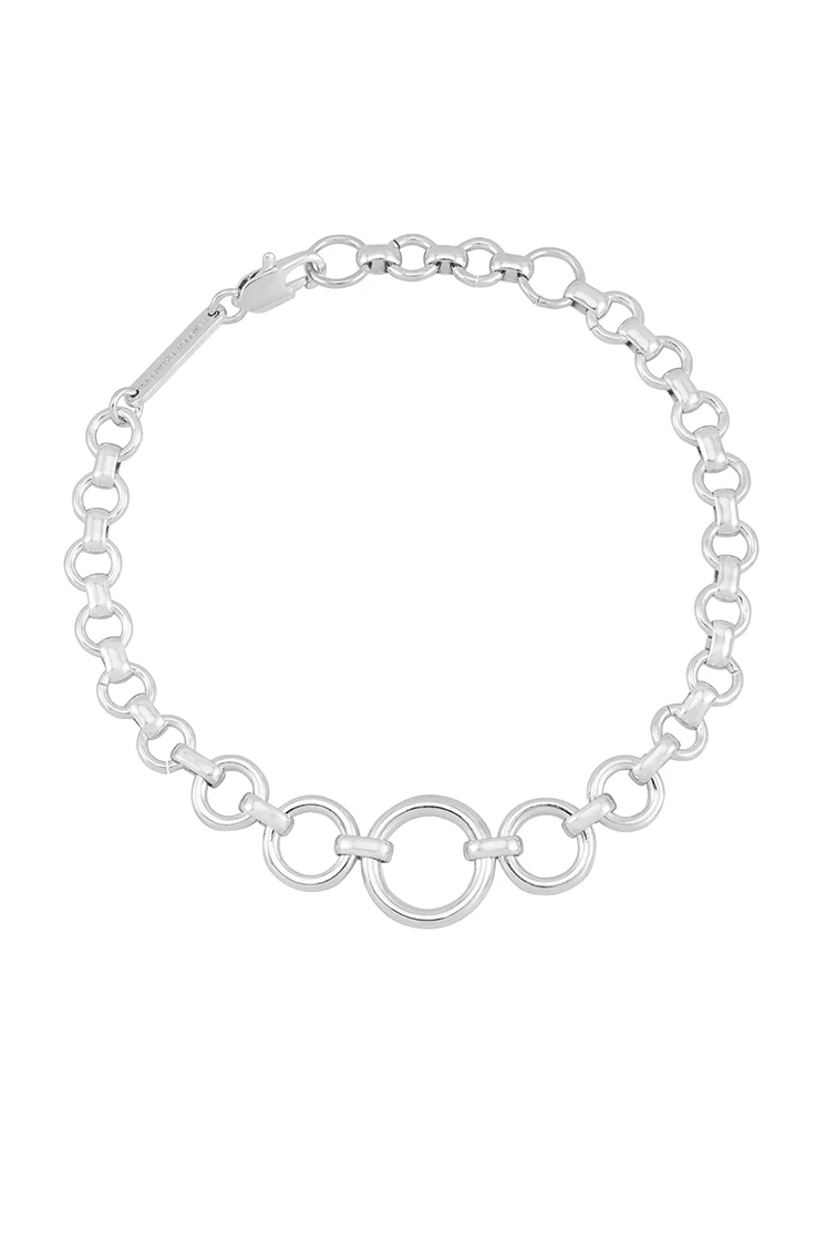 Graduated Round Link Chain Bracelet - Image 3