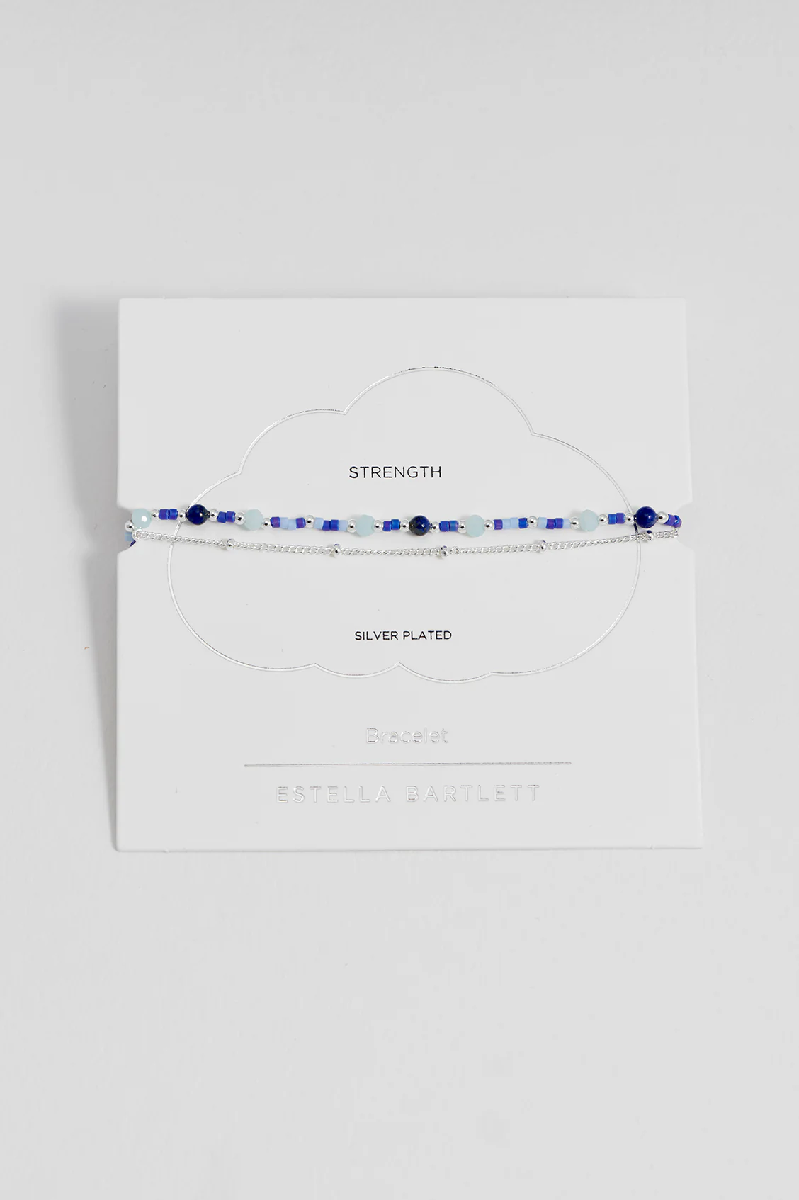 Mini Blue Gemstone Duo Chain Bracelet
