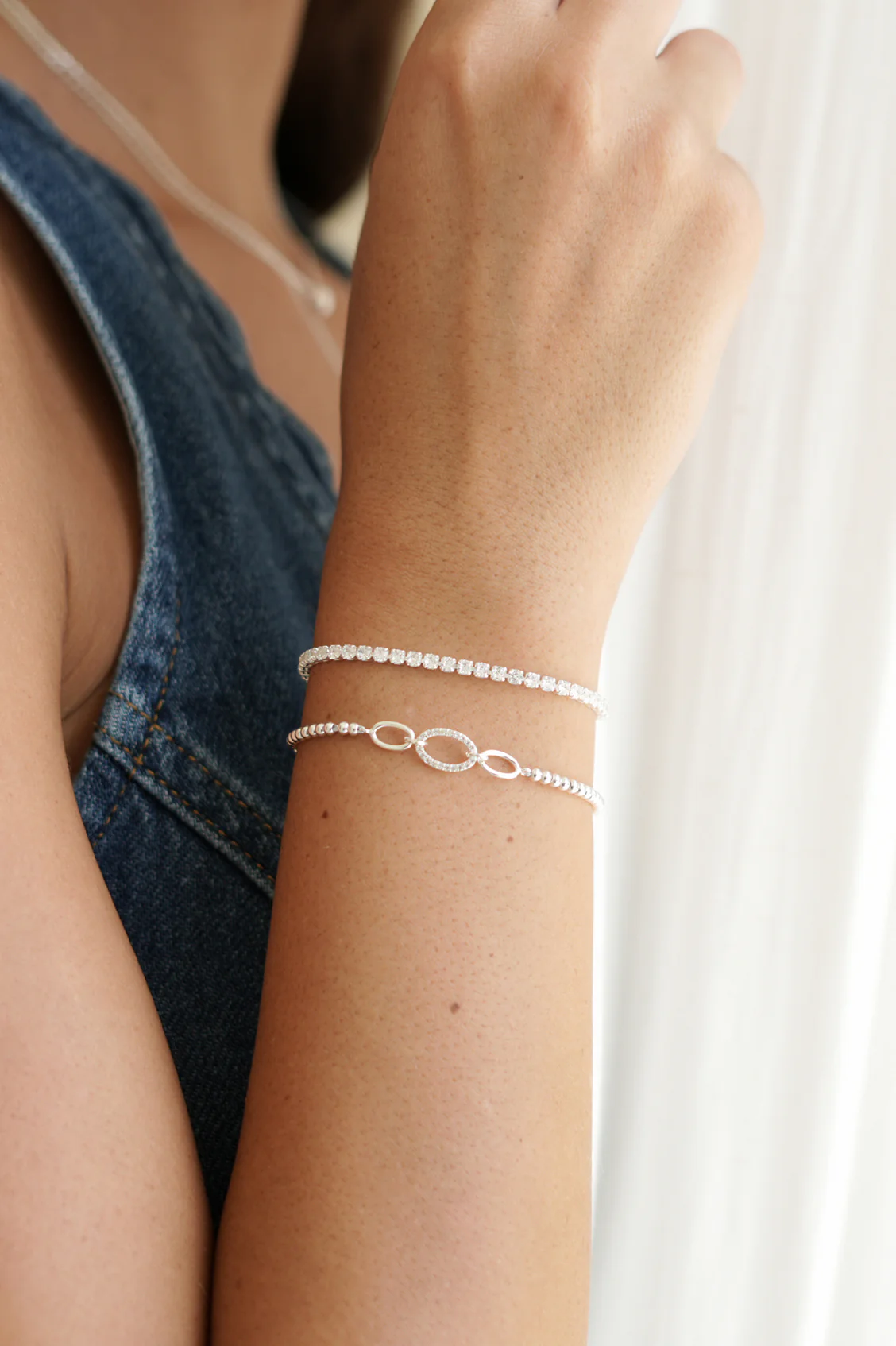 Oval Link CZ Louise Bracelet - Image 2