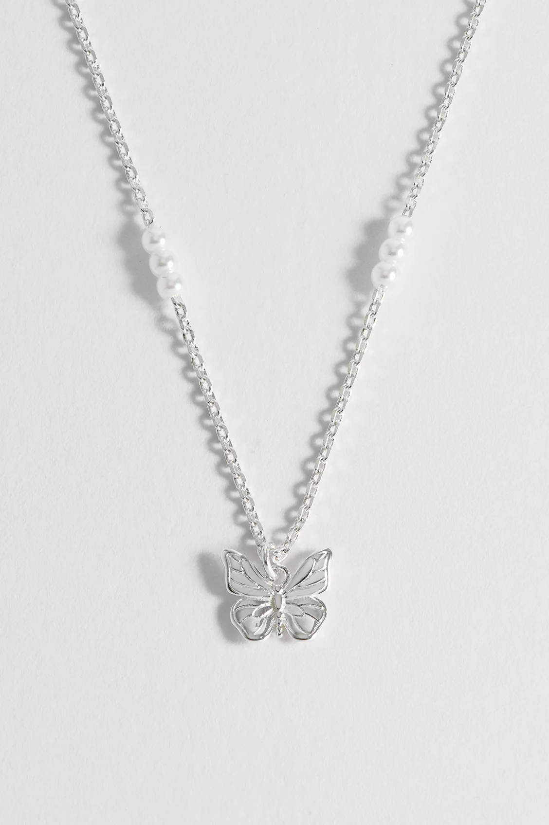 Pearl Butterfly Pendant Necklace - Image 5