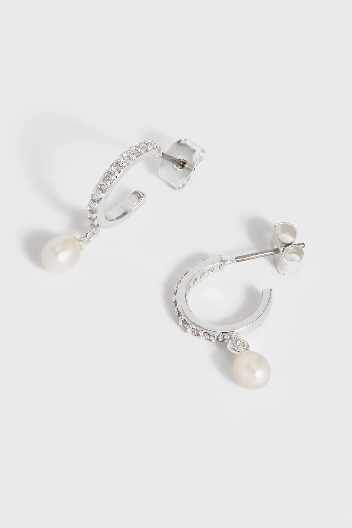 Pearl CZ Hoops