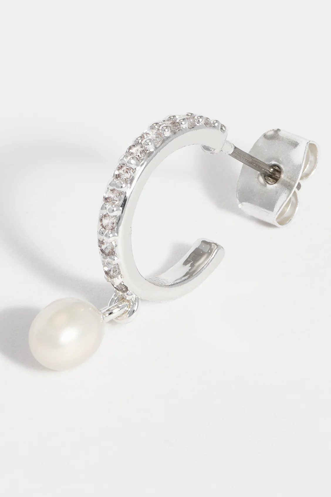 Pearl CZ Hoops - Image 4