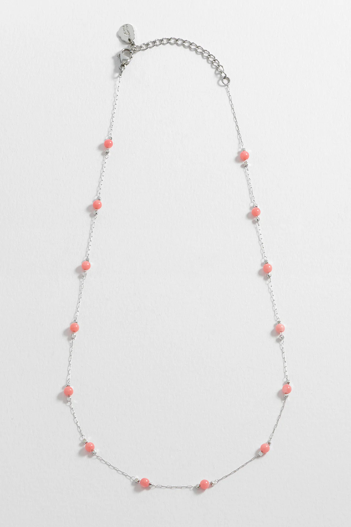 Wellness Coral Agate Gemstone Bead Necklace - Image 5
