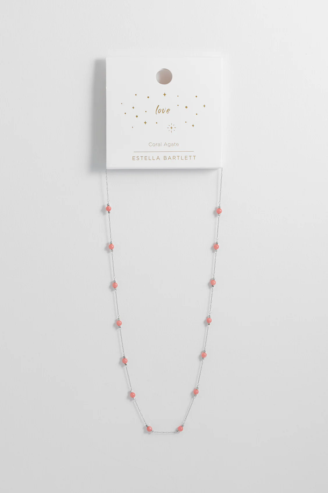 Wellness Coral Agate Gemstone Bead Necklace - Image 6