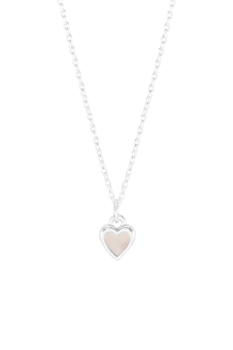 Pink Pearl Heart Necklace - Image 3
