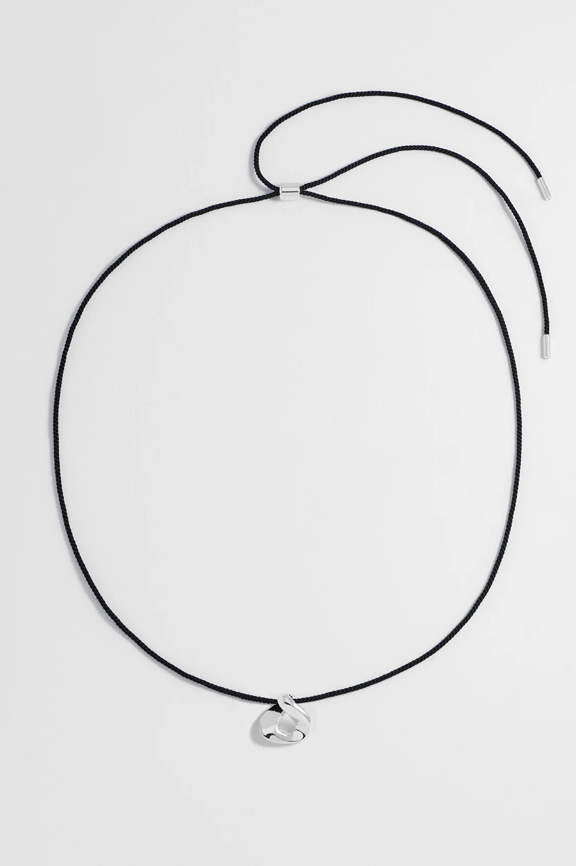 Sculptural Twist Pendant Cord Necklace - Image 4