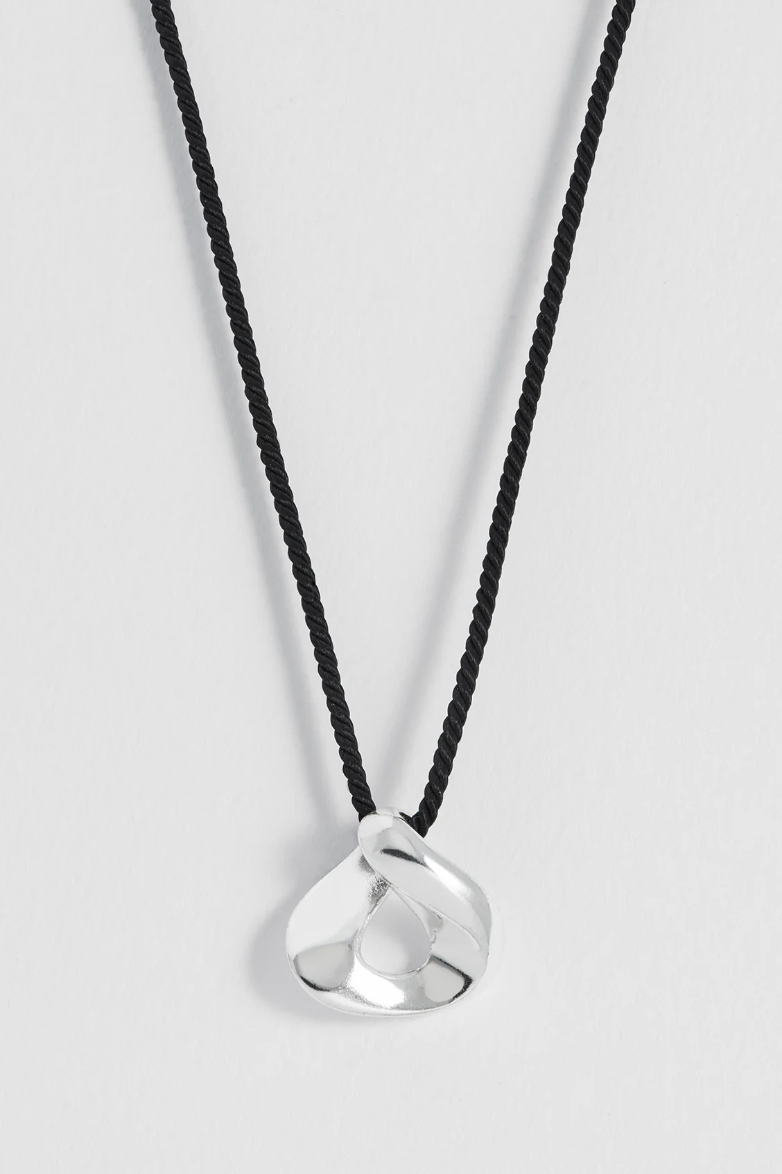 Sculptural Twist Pendant Cord Necklace - Image 5