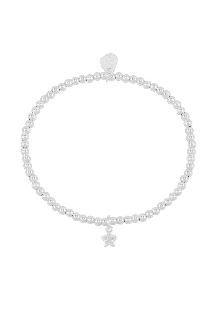 Sienna Beaded CZ Star Charm Bracelet - Image 3