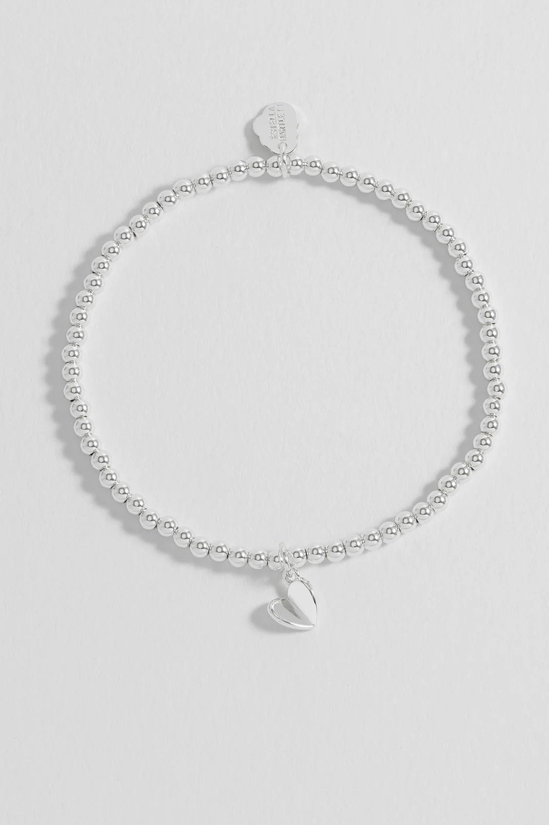 Sienna Beaded Folded Heart Charm Bracelet - Image 2