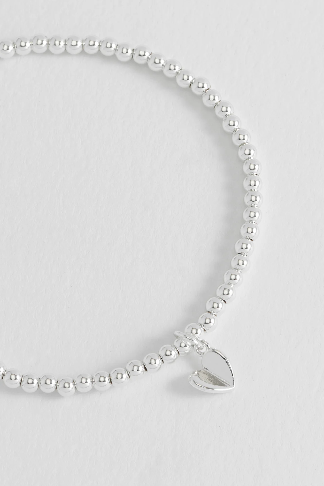 Sienna Beaded Folded Heart Charm Bracelet - Image 5