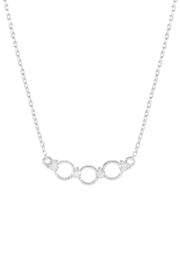 Triple Disc CZ Necklace - Image 3