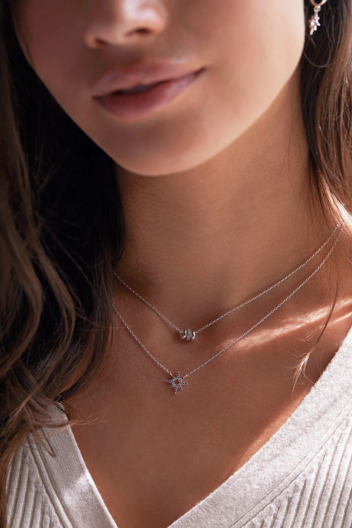 Triple Pave Ring Necklace - Image 4