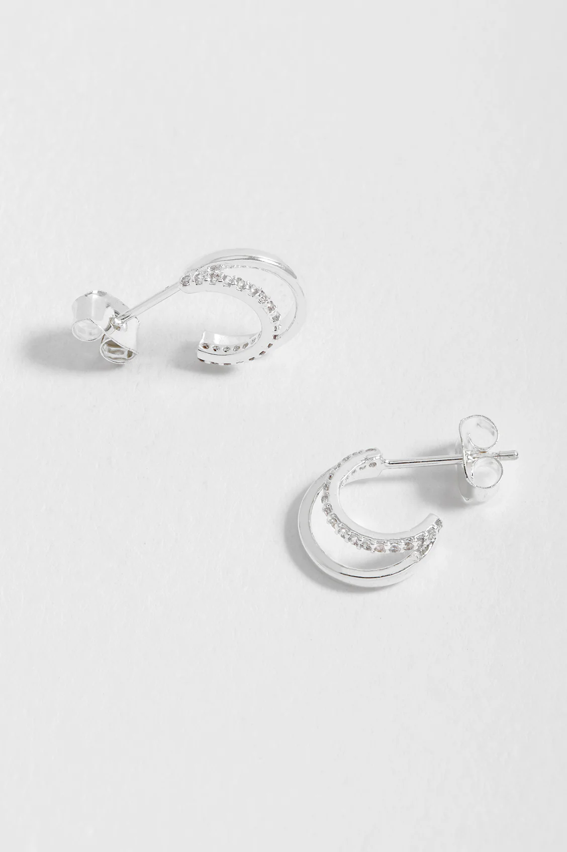 Pave Curl Hoops