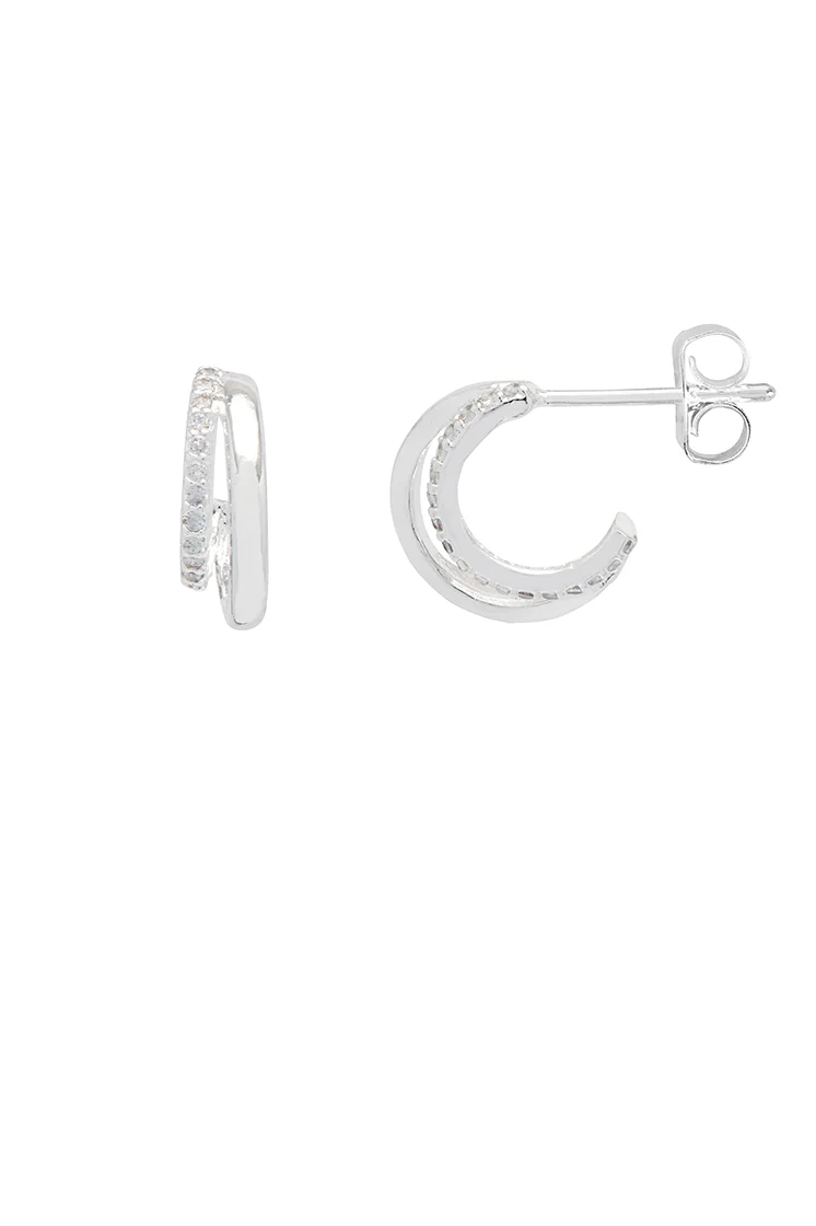 Pave Curl Hoops - Image 3
