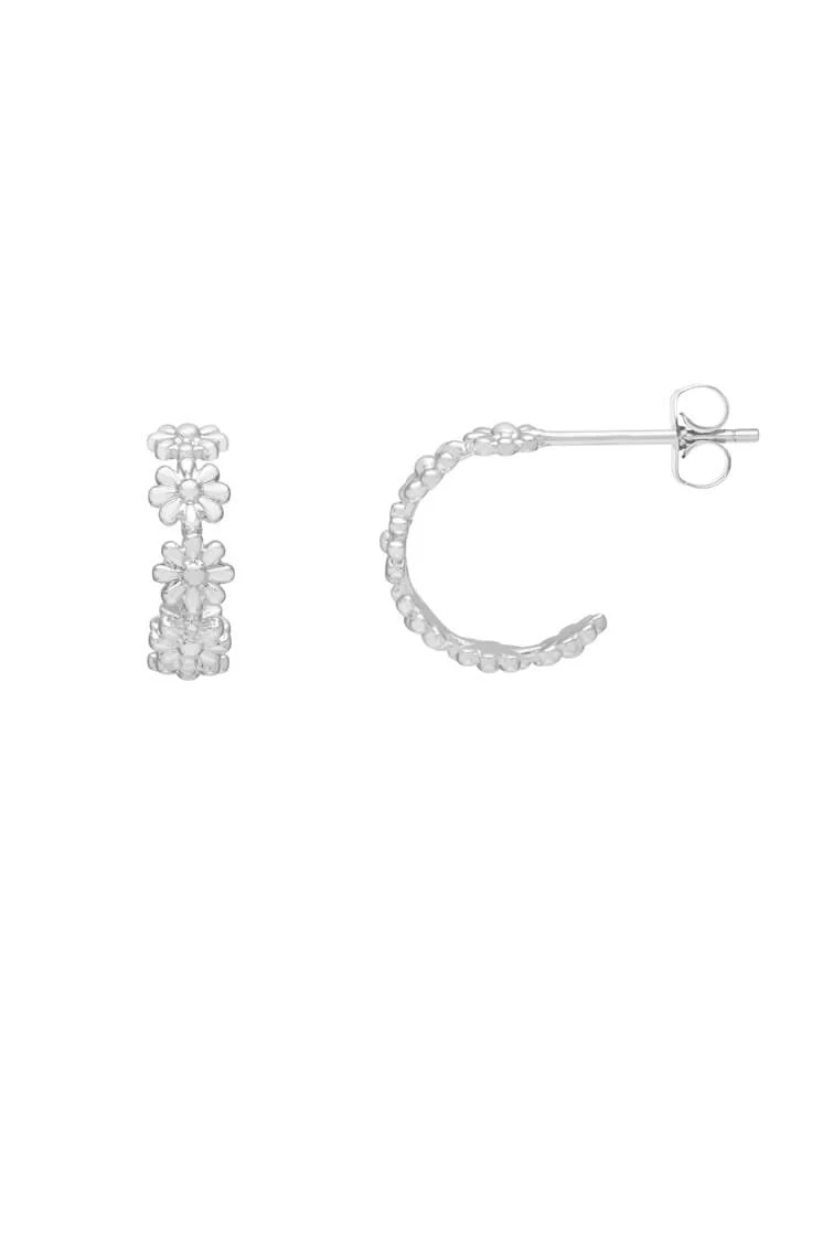 Wildflower Daisy Chain Hoop Earrings - Image 3