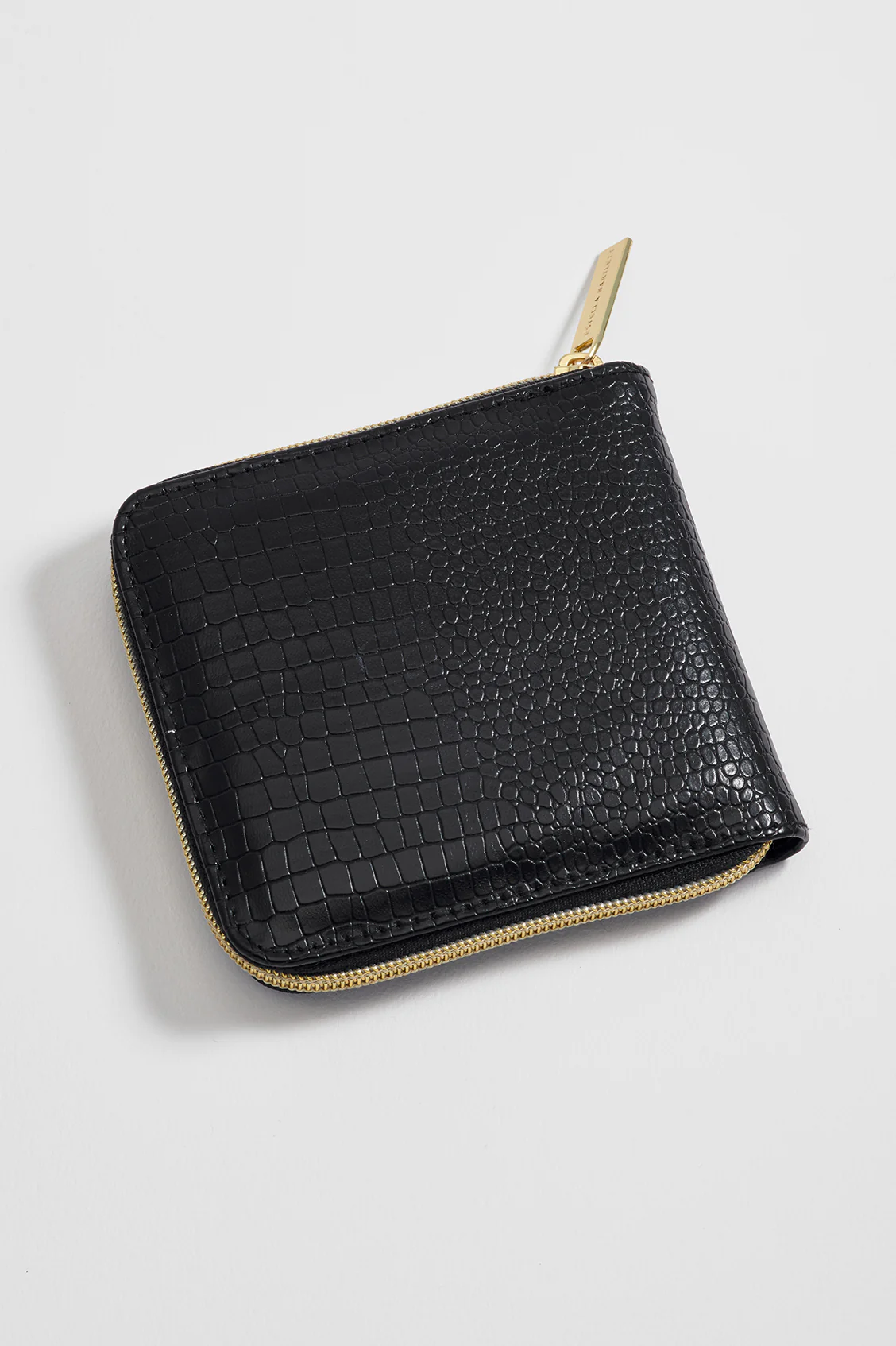 Black Croc Square Jewellery Purse - Image 4