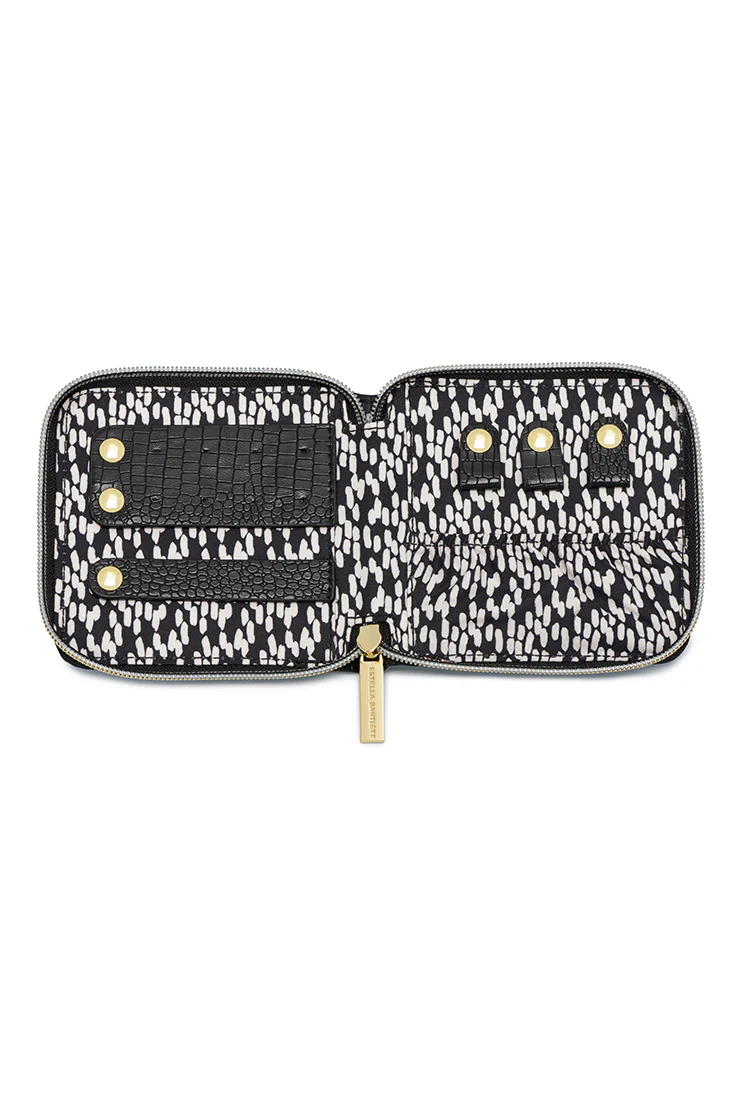 Black Croc Square Jewellery Purse - Image 5