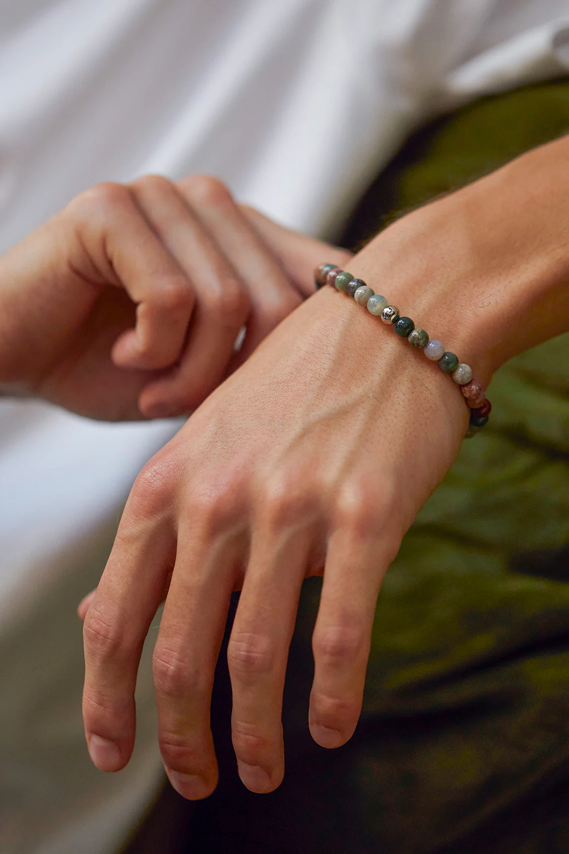Men's Gemstone Beaded Bracelet - Image 6