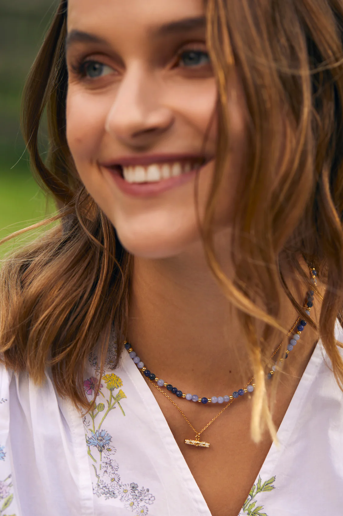 T-Bar Beaded Necklace - Image 6