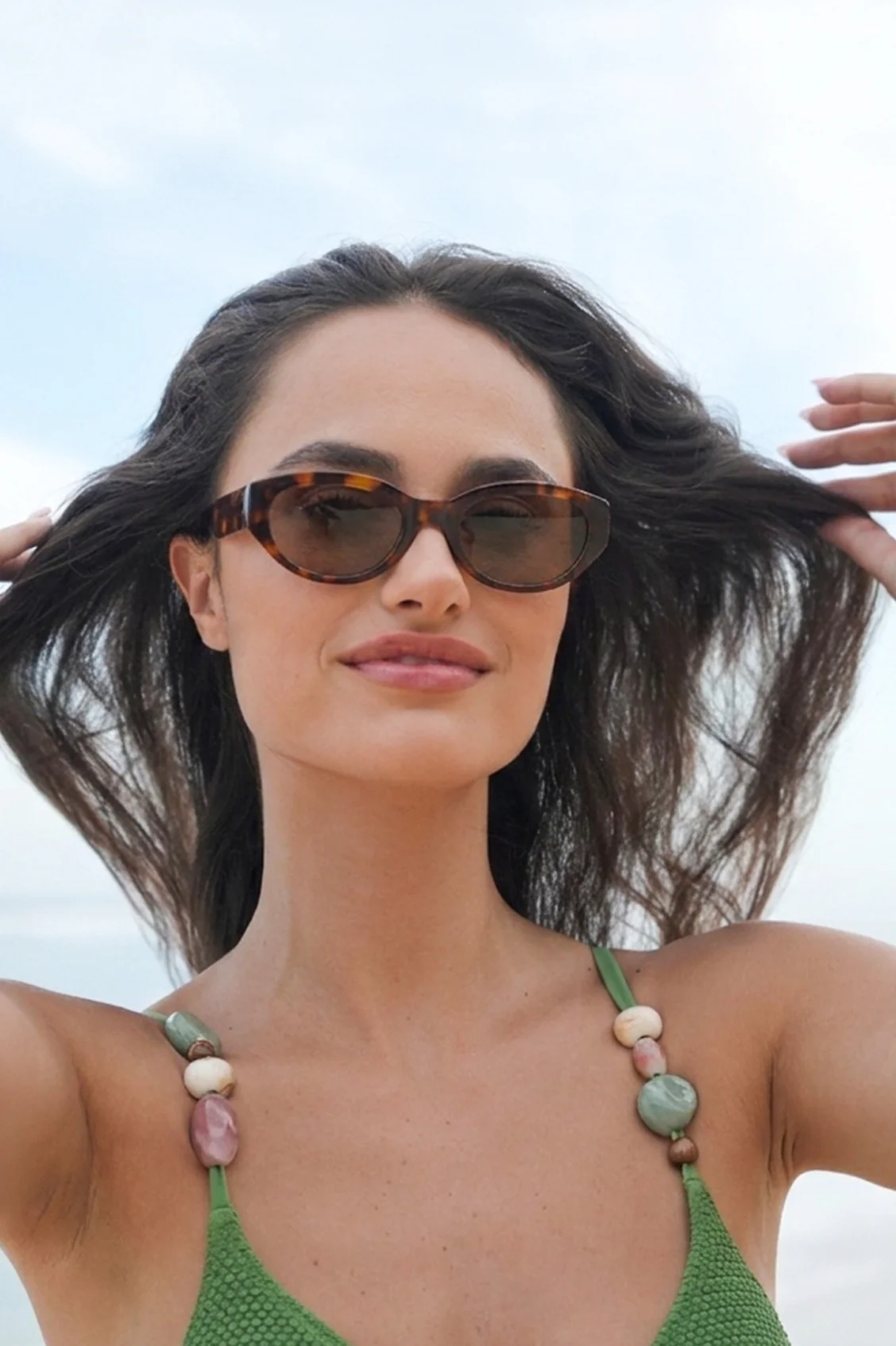 Tortoiseshell Siena Oval Women’s Sunglasses - Image 2