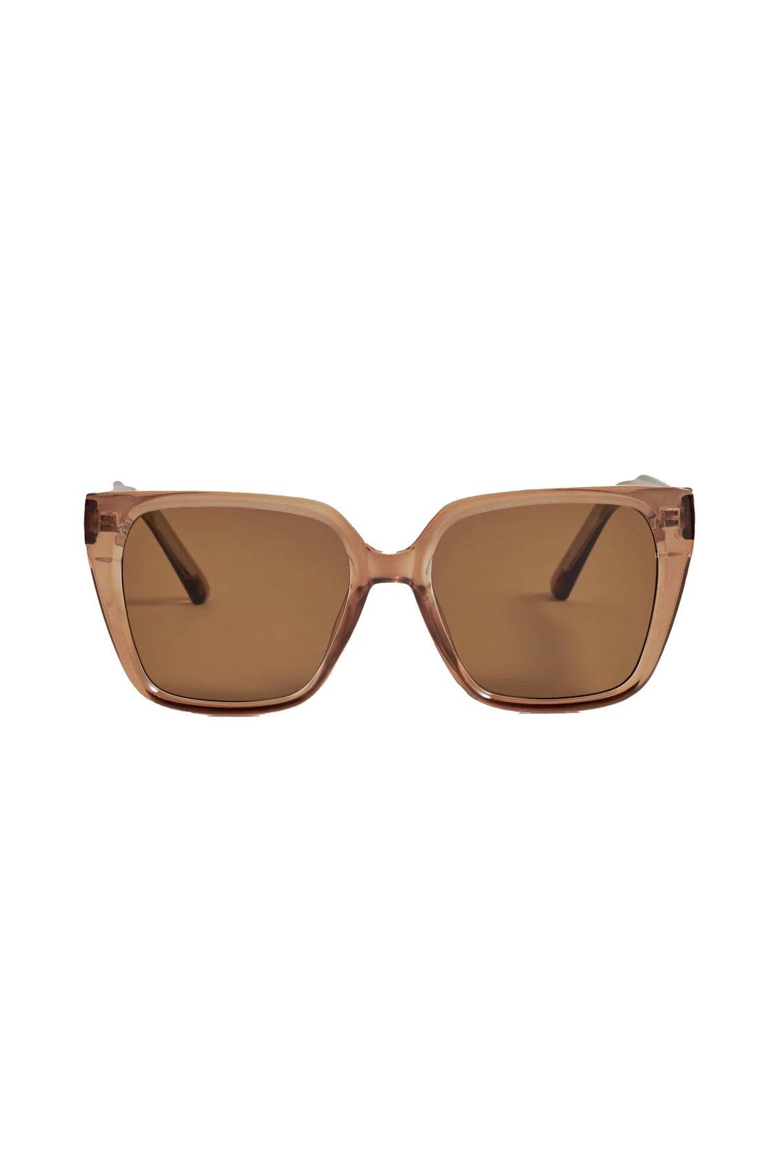 Transparent Champagne Milan Square Women’s Sunglasses - Image 3