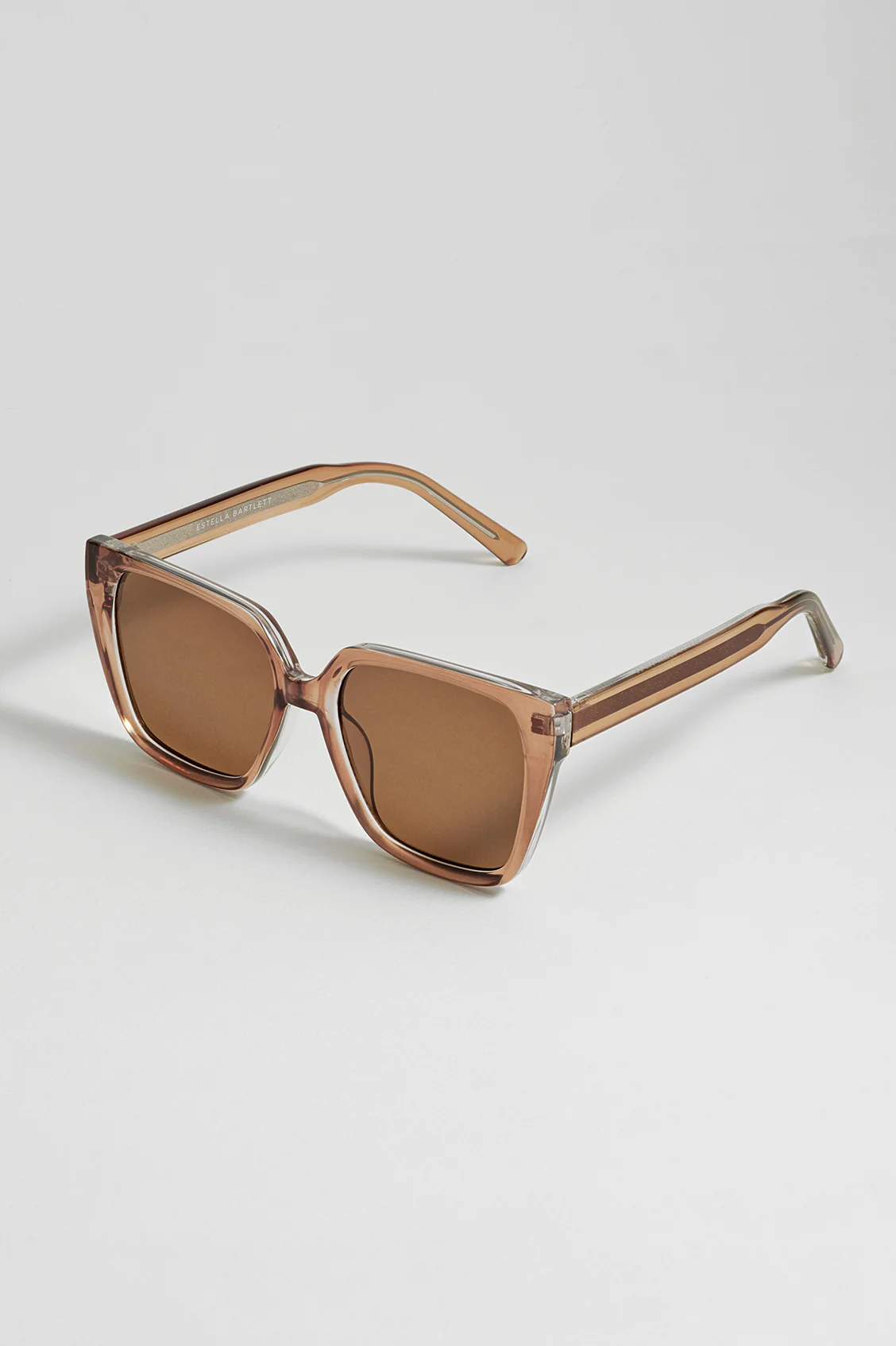 Transparent Champagne Milan Square Women’s Sunglasses - Image 4
