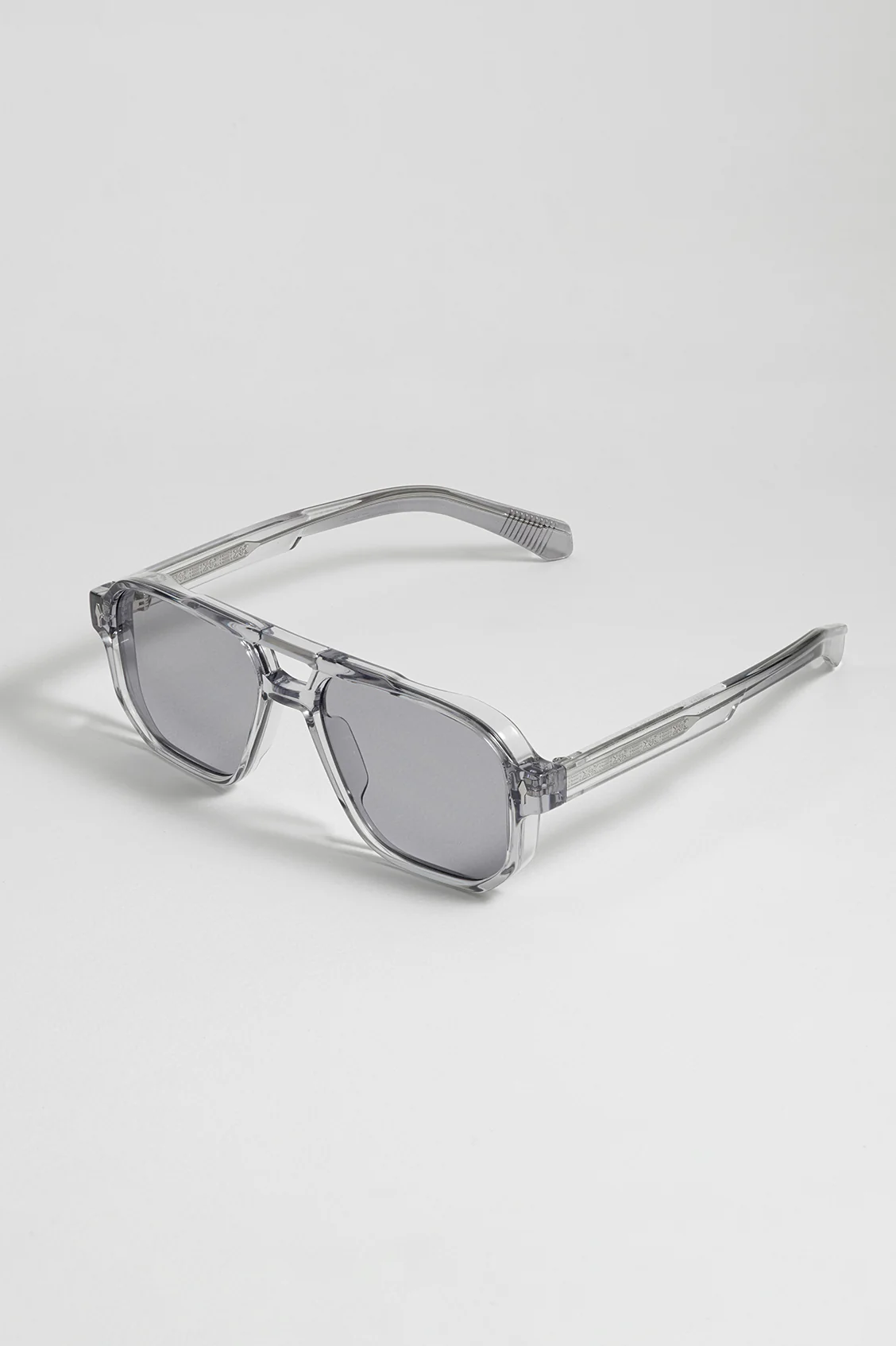 Transparent Grey Geneva Aviator Unisex Sunglasses - Image 4