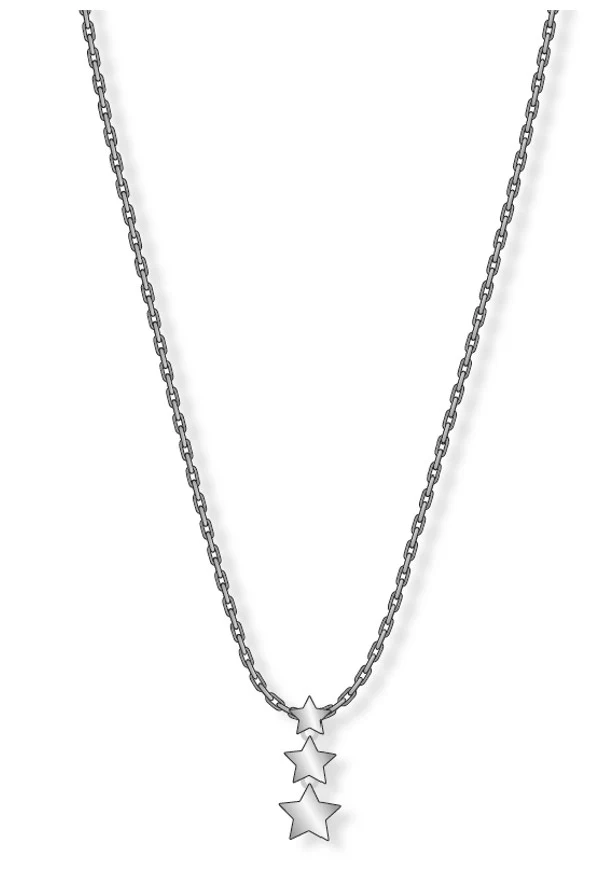 Triple Star Drop Necklace - Image 2