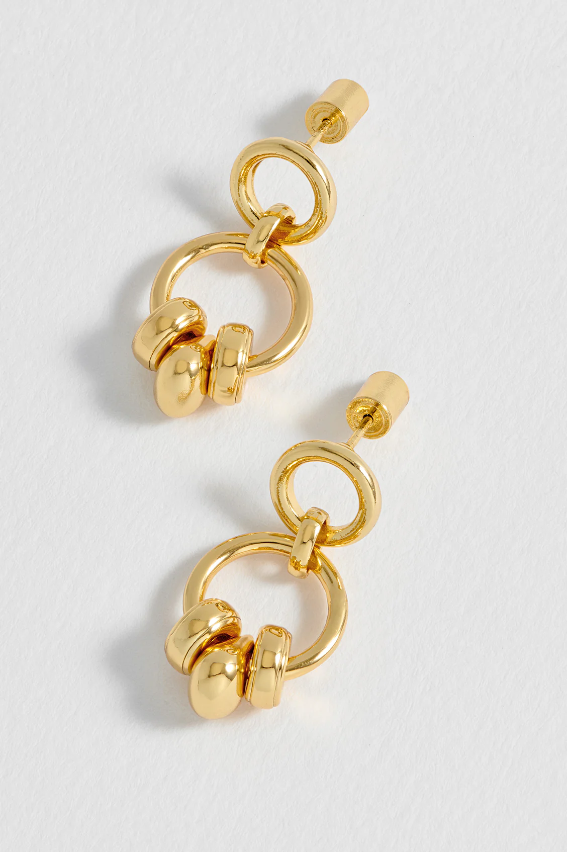 Beaded Circle Drop Earrings - Image 4