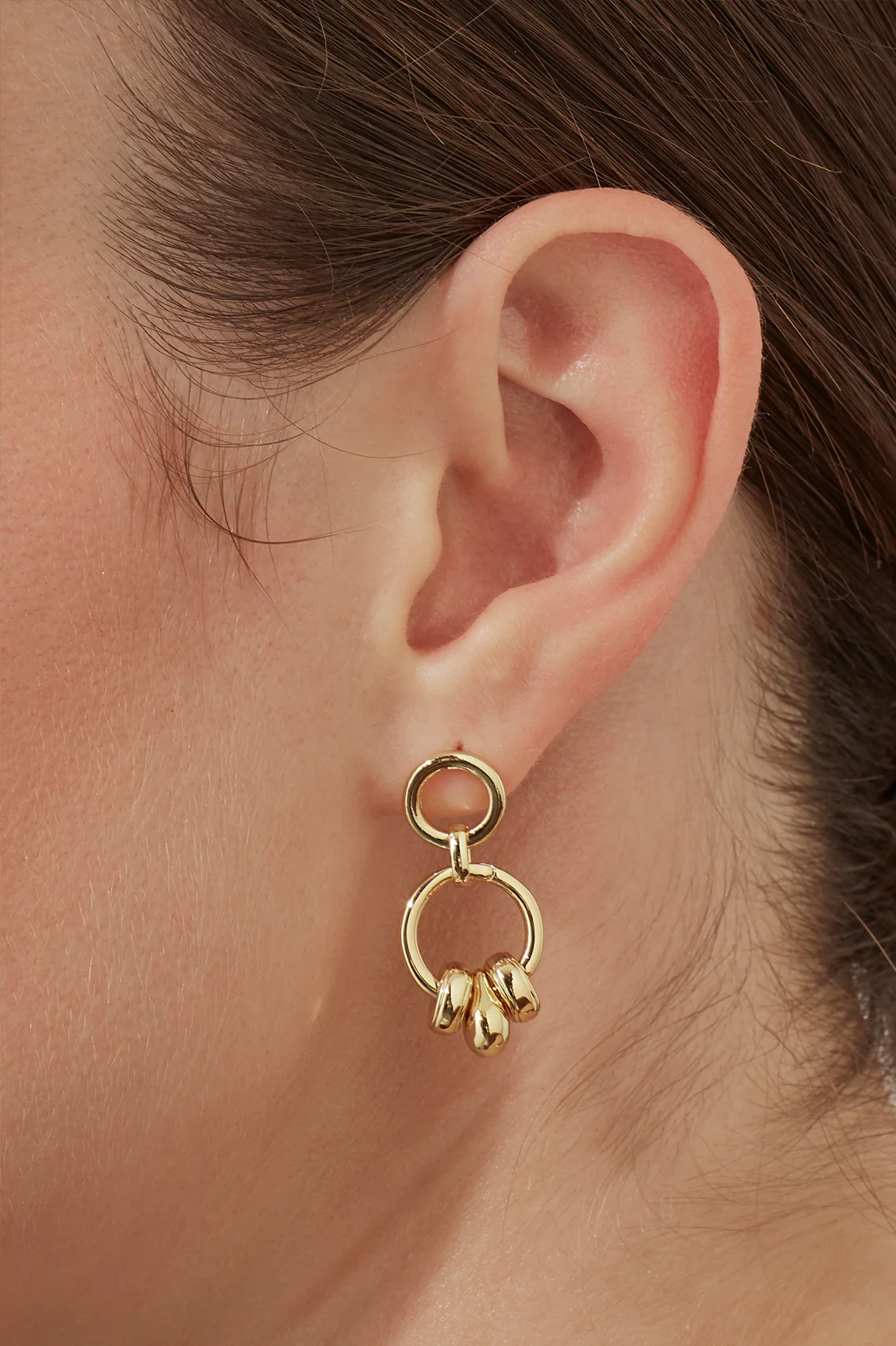 Beaded Circle Drop Earrings - Image 5