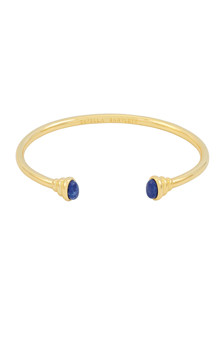 Lapis Lazuli Cabochon Open Bangle - Image 3