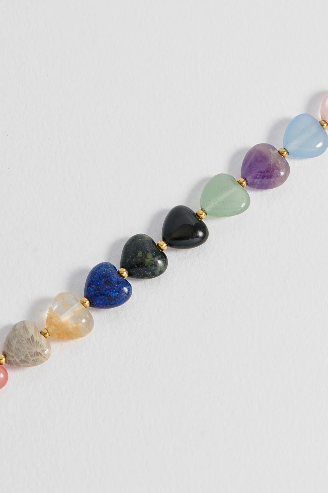 Multi-Gemstone Heart T-Bar Bracelet - Image 4