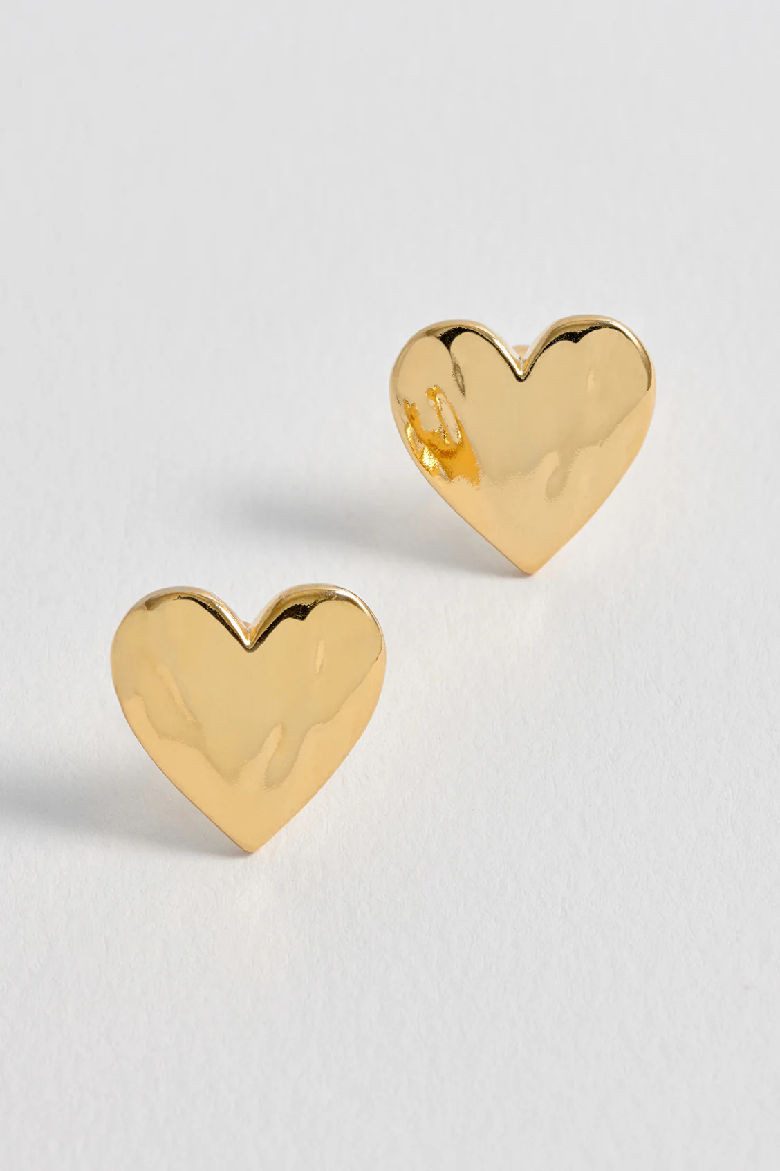 Oversized Molten Heart Stud Earrings