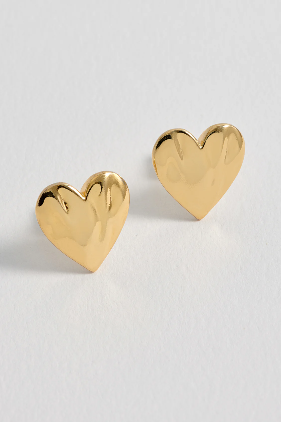 Oversized Molten Heart Stud Earrings - Image 4