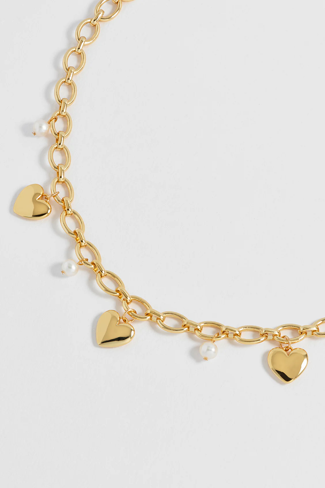 Pearl and Heart Charm Necklace - Image 4