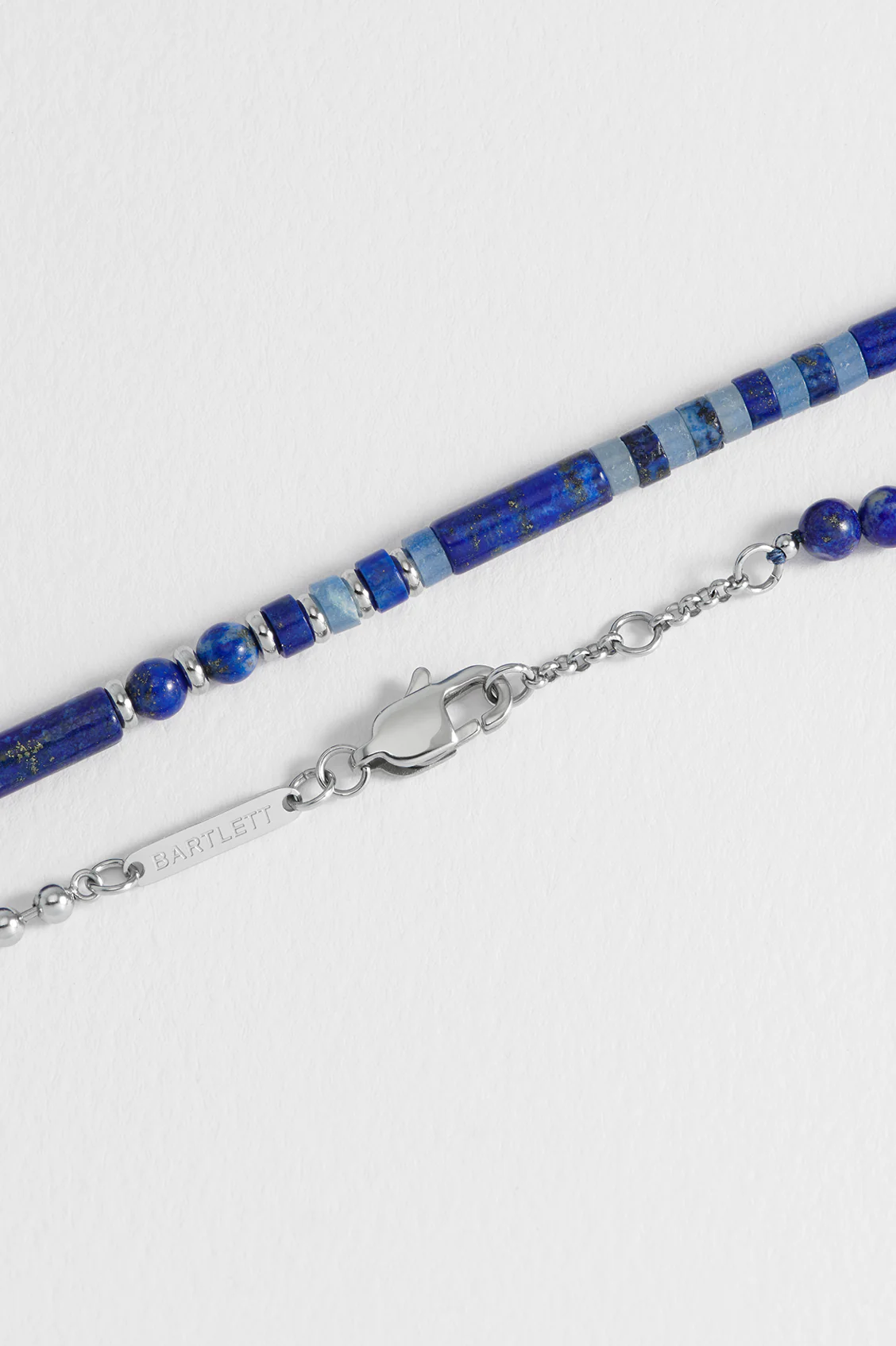 Men's Blue Gemstone Double Wrap Bracelet - Image 3