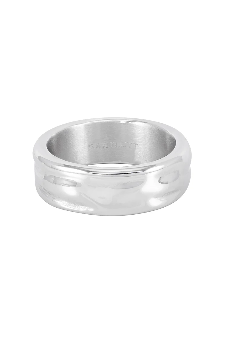 Men's Molten Metal Chunky Band Ring - Image 3