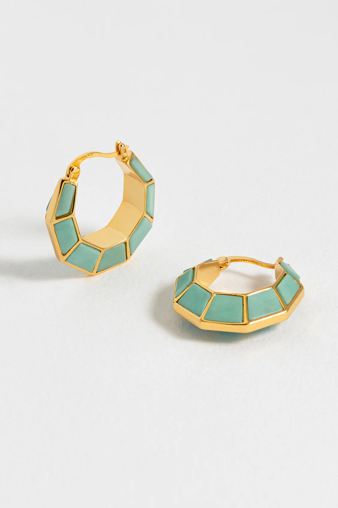 Octagon Hinge Hoop Earrings - Image 4