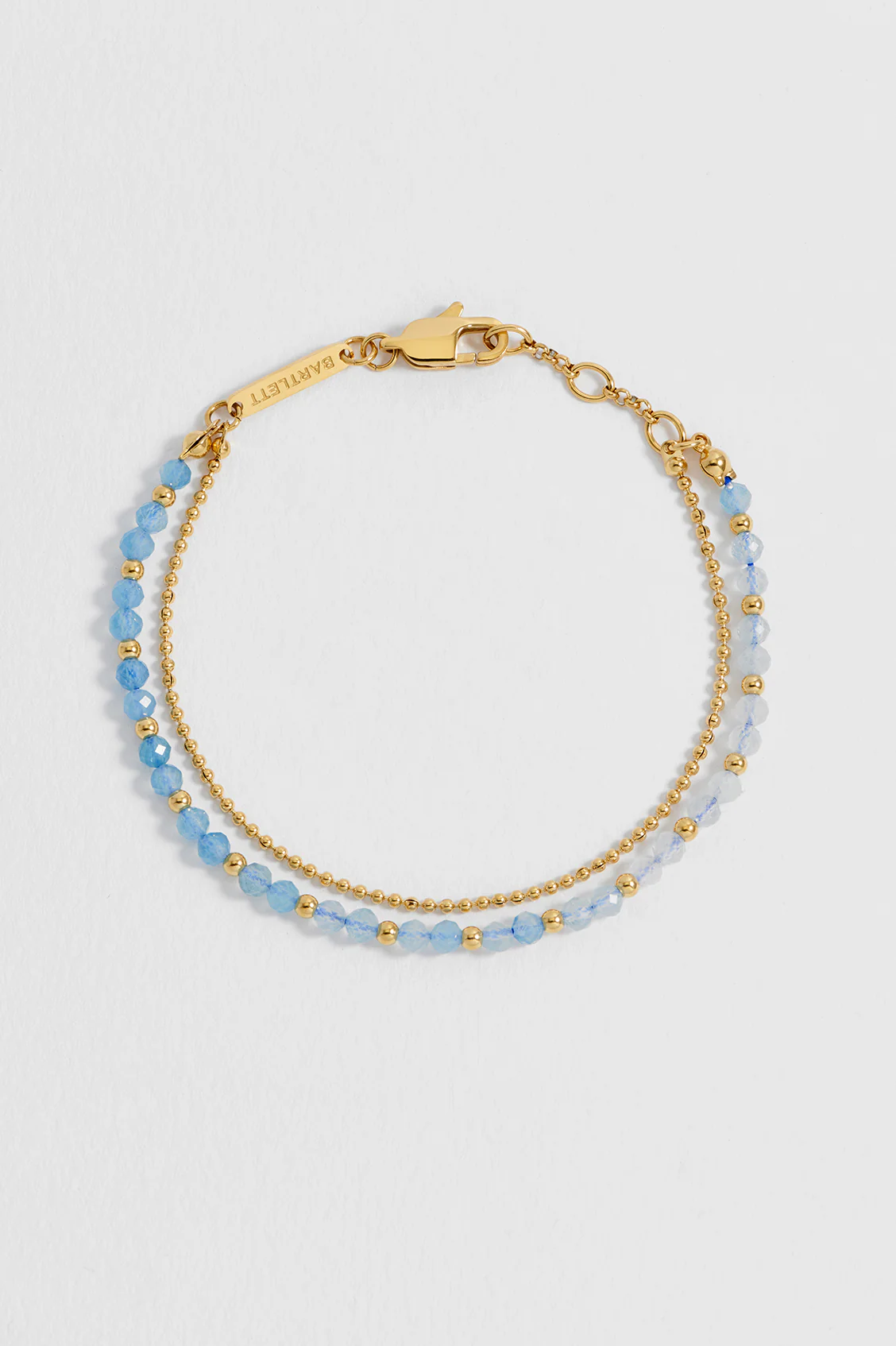 Faceted Blue Quartz Duo Bracelet