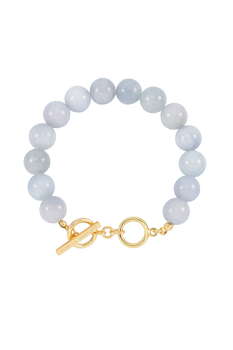 Chunky Blue Quartz T-Bar Bracelet - Image 3