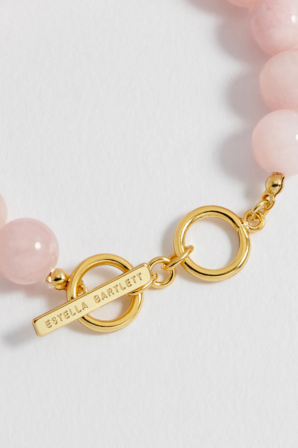 Chunky Rose Quartz T-Bar Bracelet - Image 4