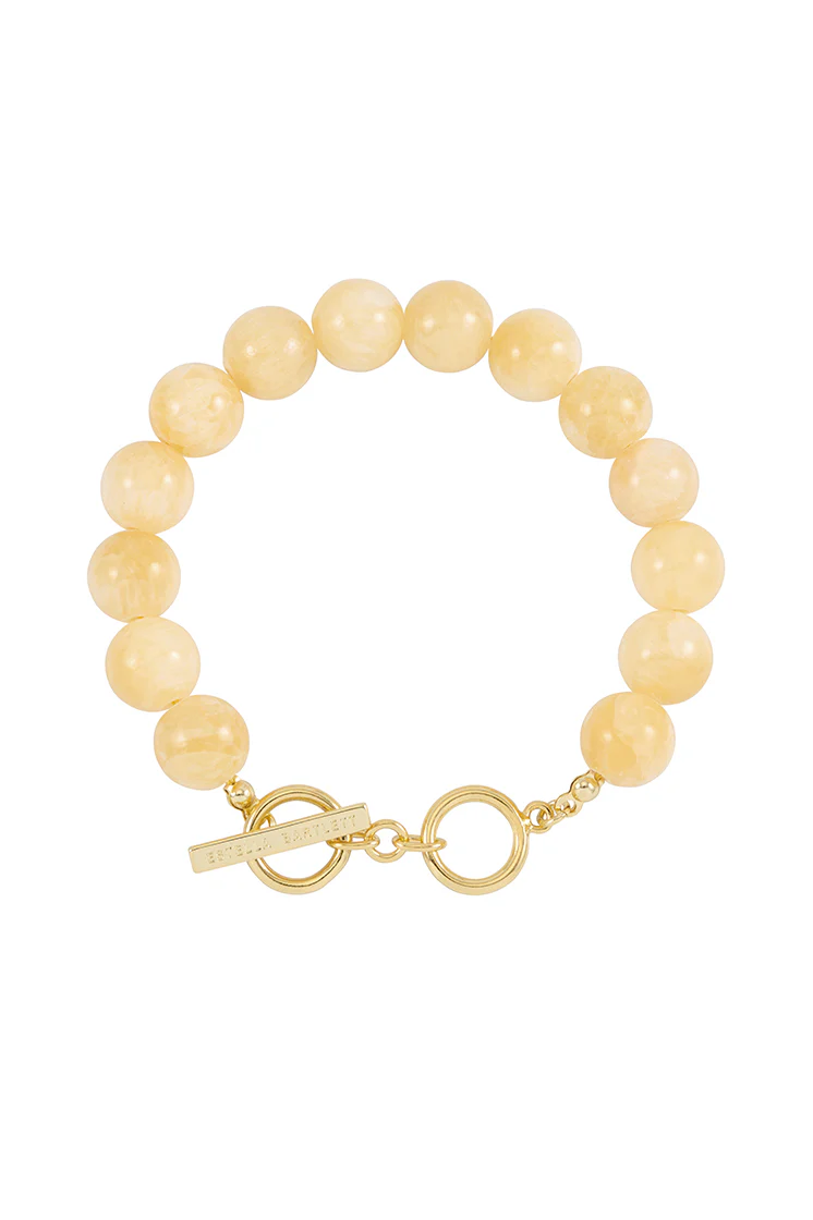Chunky Yellow Quartz T-Bar Bracelet - Image 3