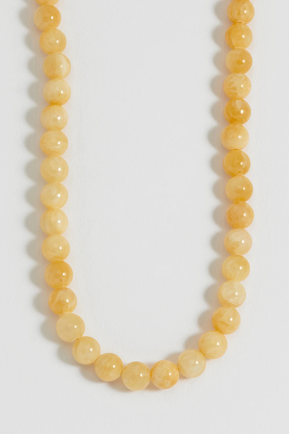 Chunky Yellow Quartz T-Bar Necklace - Image 5