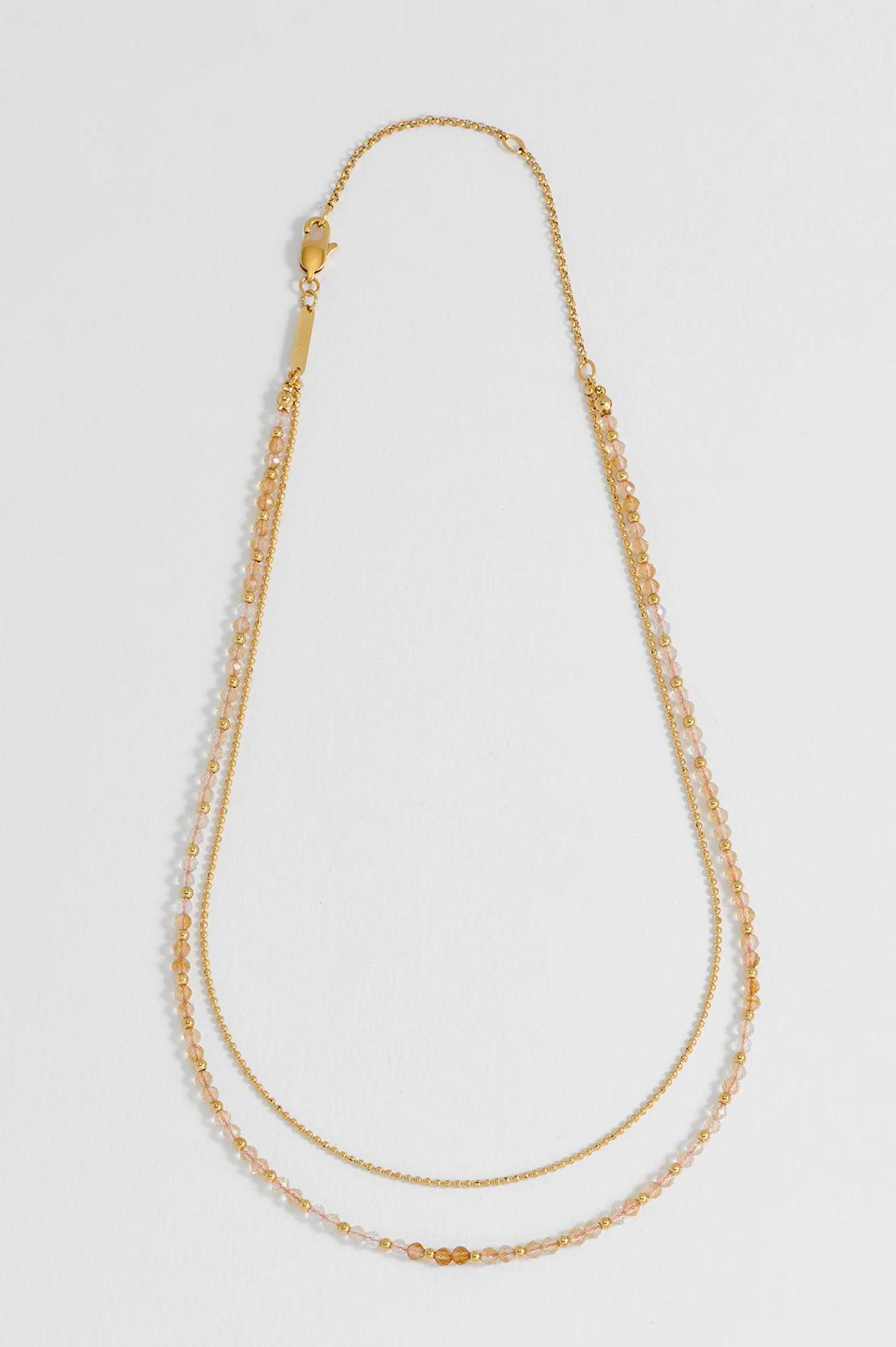 Faceted Citrine Duo Necklace