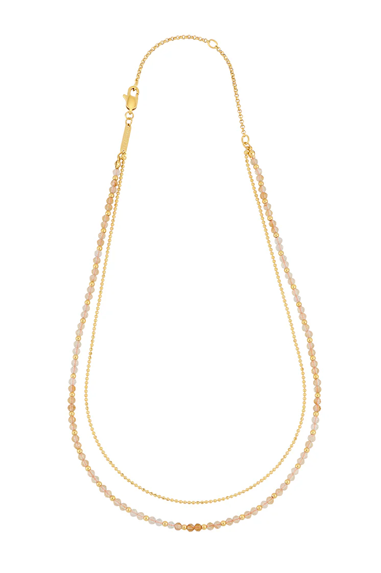 Faceted Citrine Duo Necklace - Image 3