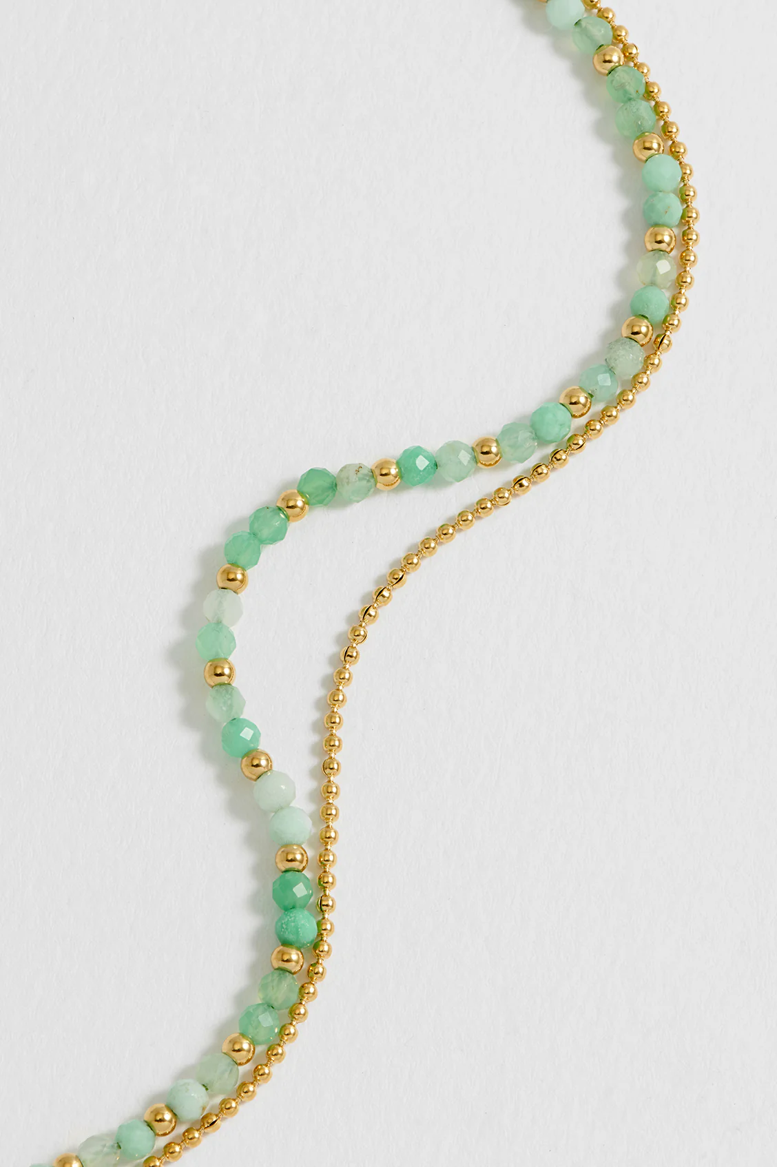 Faceted Green Chalcedony Duo Bracelet - Image 3