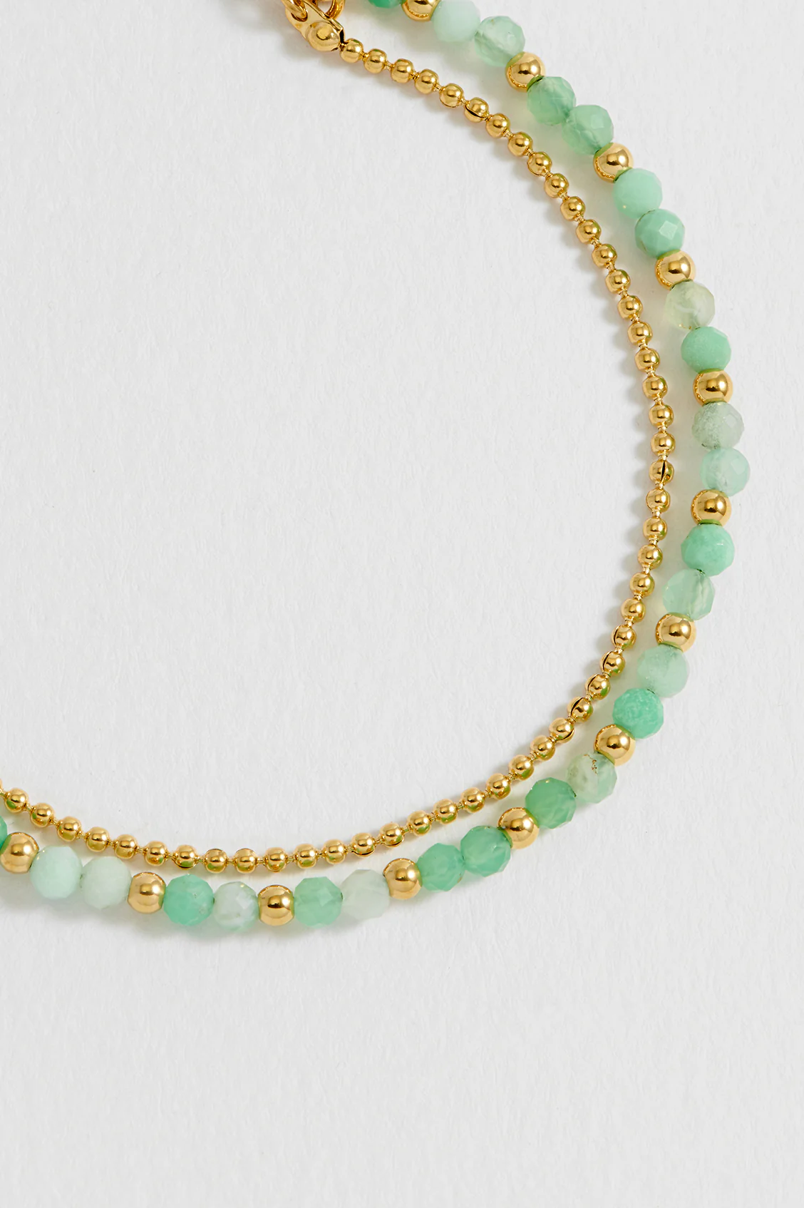 Faceted Green Chalcedony Duo Bracelet - Image 4